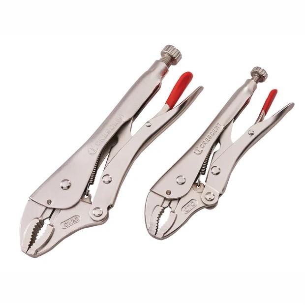 Crescent 2 Piece Curved Jaw Locking Plier Set; With Wire Cutter; 200mm (8