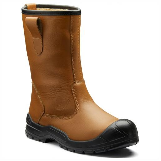 Dickies FA23350S Dixon Lined Safety Rigger Boots; S3; EN ISO 20345; Tan (TN); Size 7 (41)