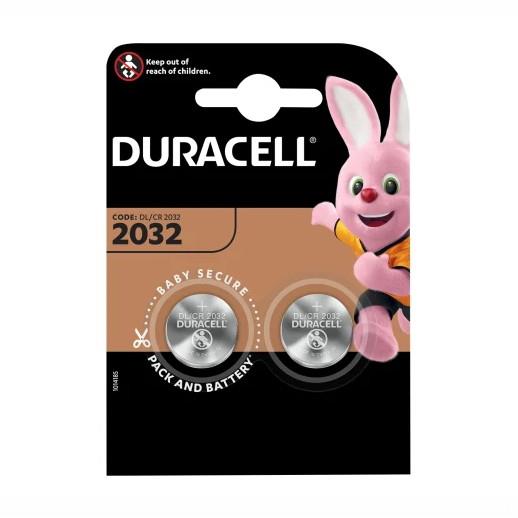 Duracell CR2032 Coin Lithium Battery; Pack (2)