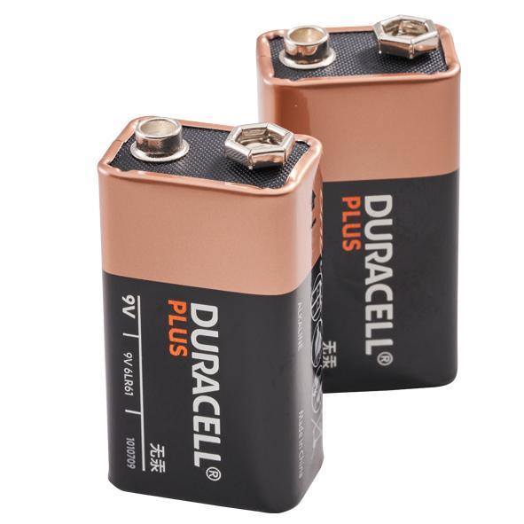 Duracell Plus Battery 9 Volt; Pack (2)