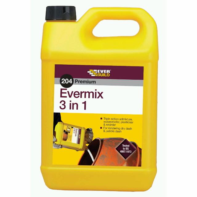 Everbuild 204 Evermix 3 in 1 Admixture; 5 Litre