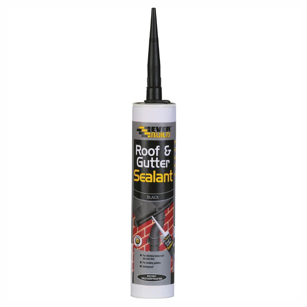 Everbuild Roof And Gutter Sealant; Black (BK); C3