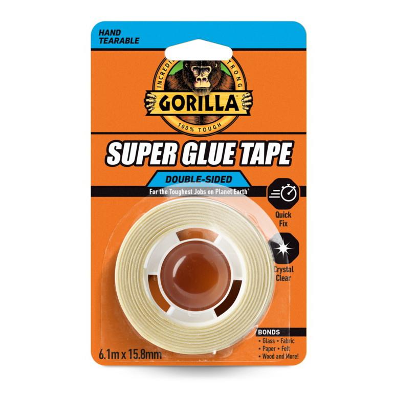 Gorilla 115718 Super Glue Tape; 15.8mm x 6.1m