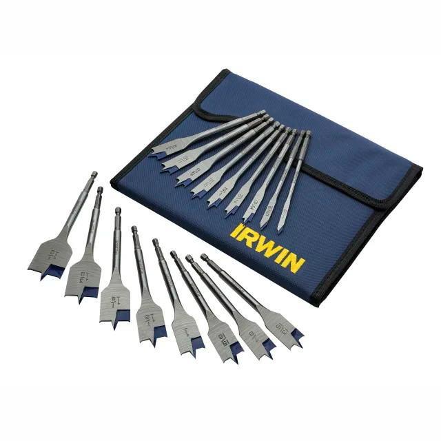 Irwin IW4041002 4X Flat Bit Set; 17 Piece; 6.0 - 38.0mm