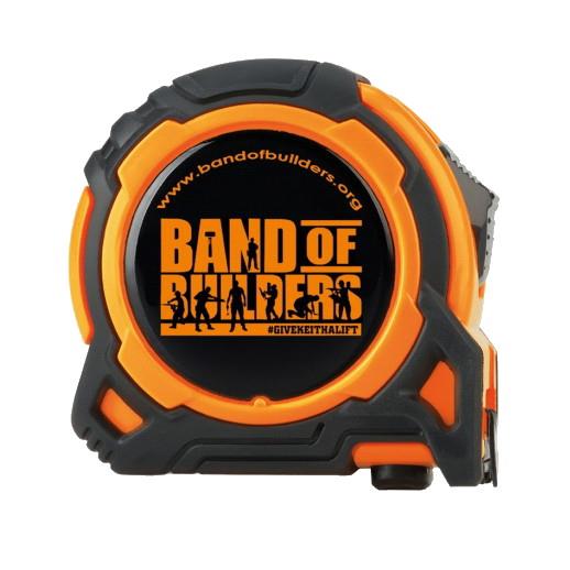 Band of Builders Charity Tape; Orange/Black (OR) (BK); 5m/16ft