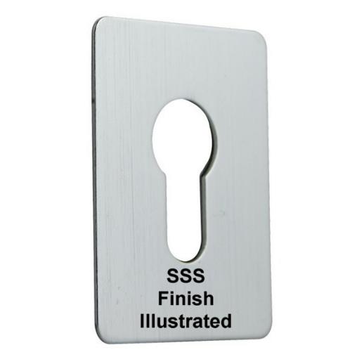 Jumbo Escutcheon; Euro Profile; Self Adhesive; 47 x 65mm; Polished Chrome Plated (CP)