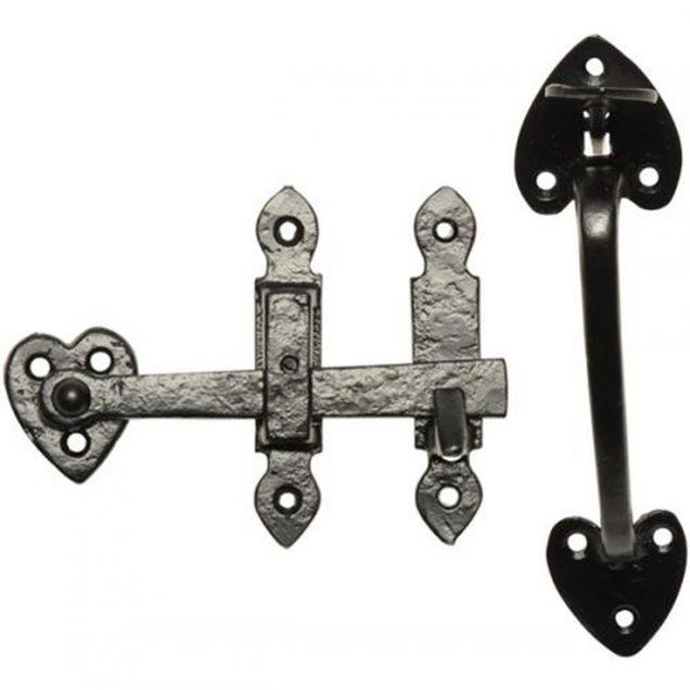 Kirkpatrick 3619 Suffolk Latch Set; Antique Black (AB)