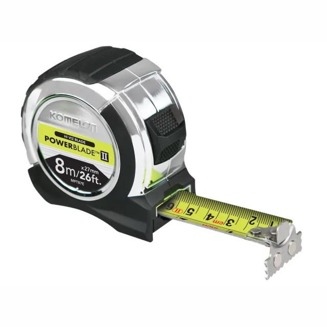 Komelon MPT87E PowerBlade II Tape; 8m/26ft; 27mm Blade Width