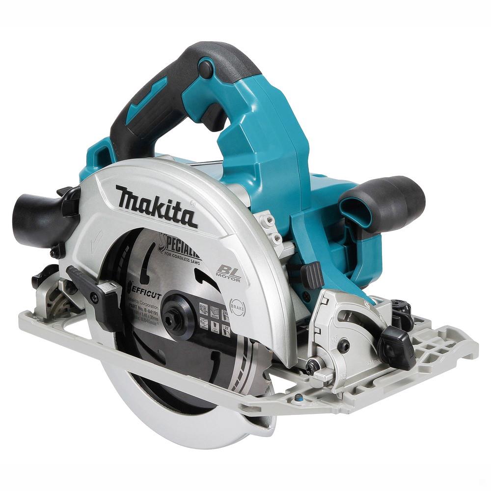 Makita DHS783ZJU LXT Circular Saw; Brushless; Twin 18 Volt; Brushless 18 Volt; 62.5mm Depth of Cut; Bare Unit (Body Only); Makpac Case Type 4; Complete With 190mm Blade