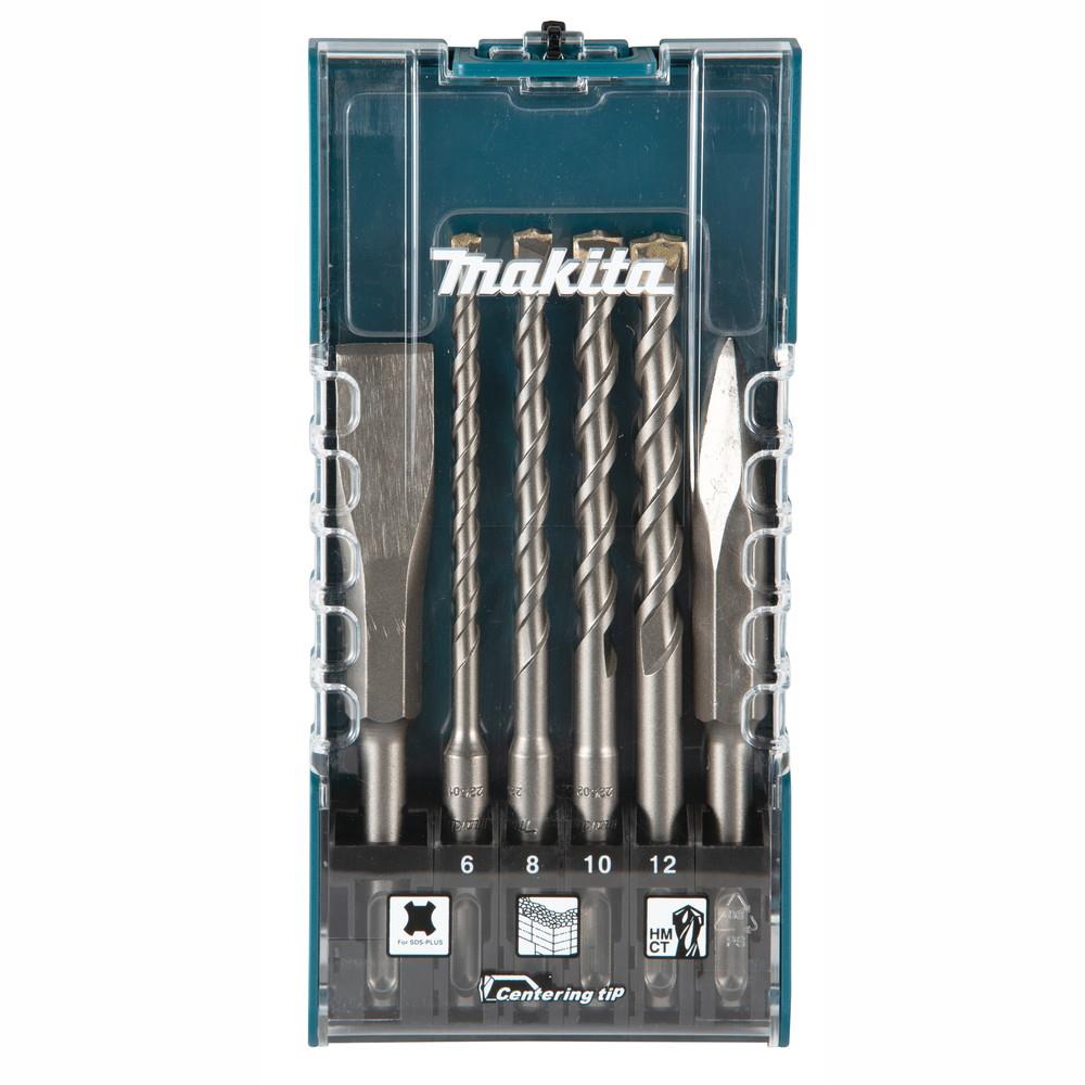 Makita E-15746 6 Piece Hammer Drill & Bit Set; SDS-PLUS