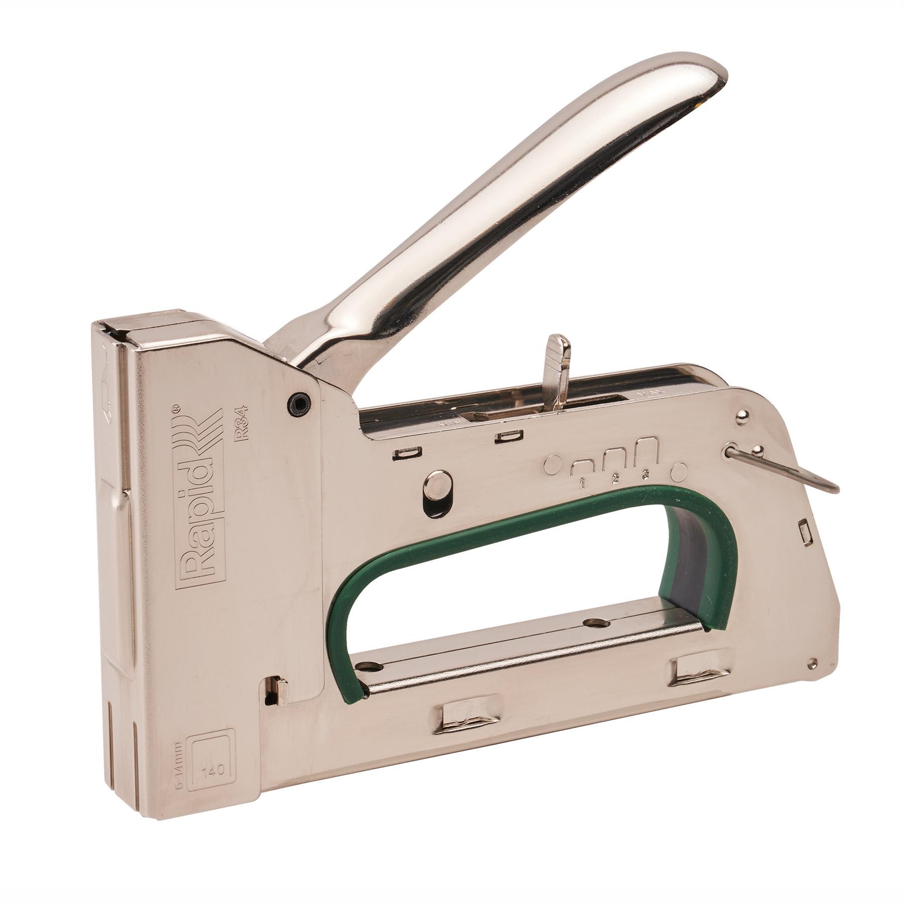 Rapid R34 Professional Heavy-Duty Hand Tacker; Staple Gun; Boxed; Use 140 Series Staples