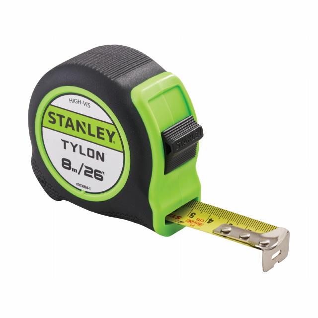 Stanley STHT30604-1 Hi-Vis Tylon Tape; 8 Metre (26ft) (Width 25mm)