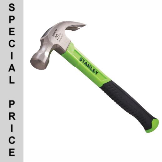 Stanley STHT51310-5 Fibreglass Hi-Vis Curved Claw Hammer; 570gm (20 oz)