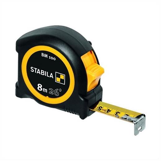 Stabila BM 100 Compact Pocket Tape; 25mm Blade; 8m/26ft