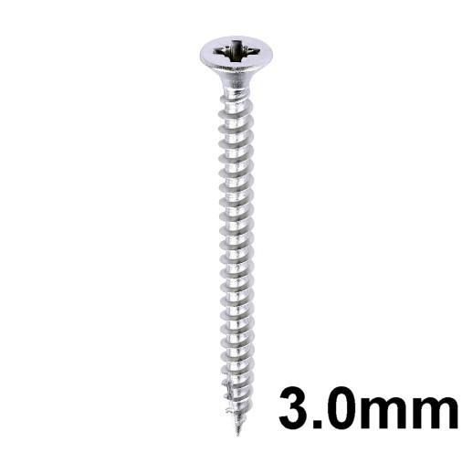 Timco Classic Countersunk Woodscrew; A2 Stainless; 3.0 x 12mm; Box (200)