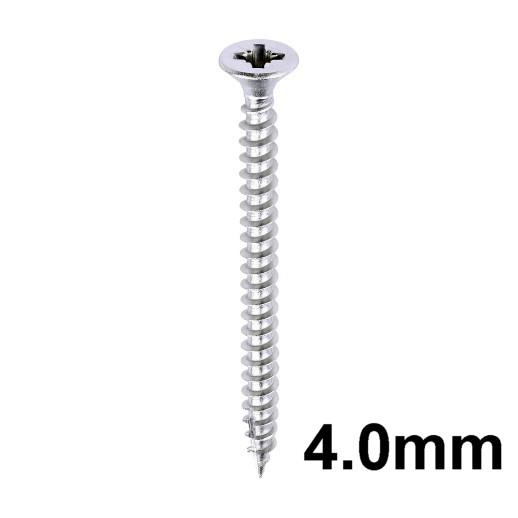 Timco Classic Countersunk Woodscrew; A2 Stainless; 4.0 x 16mm