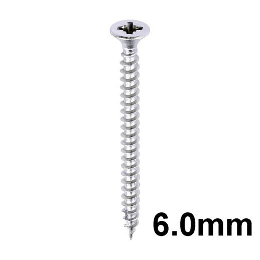 Timco Classic Countersunk Woodscrew; A2 Stainless; 6.0 x 40mm; Box (200)