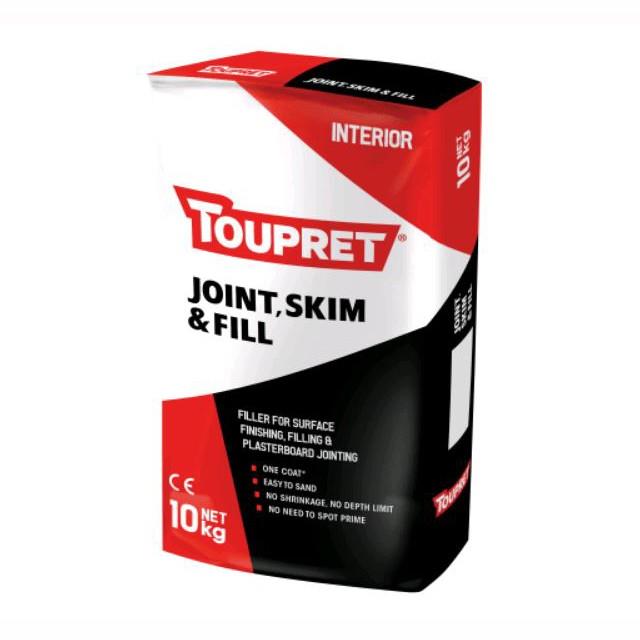 Toupret FGBJ10GB Joint Skim & Fill Powder; 10Kg