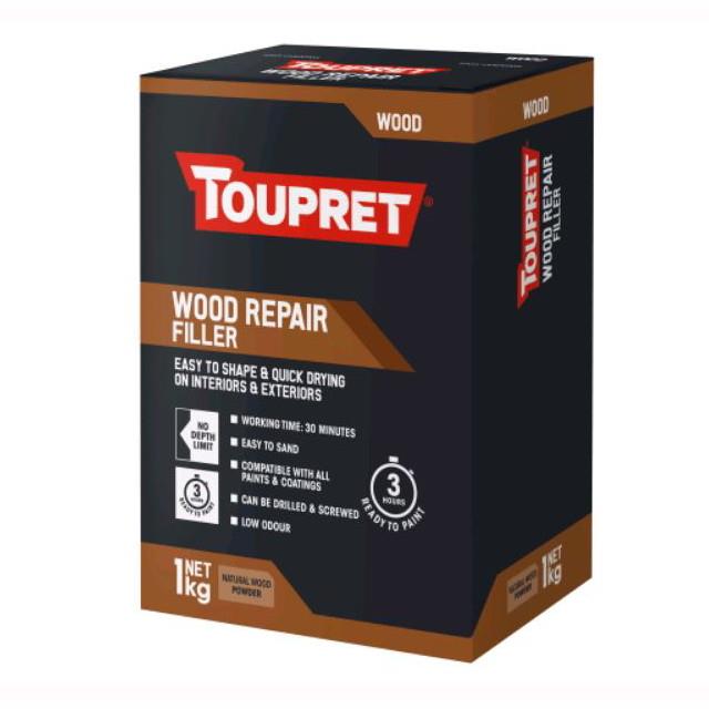 Toupret TTREPBO01GB Wood Repair Filler; 1Kg