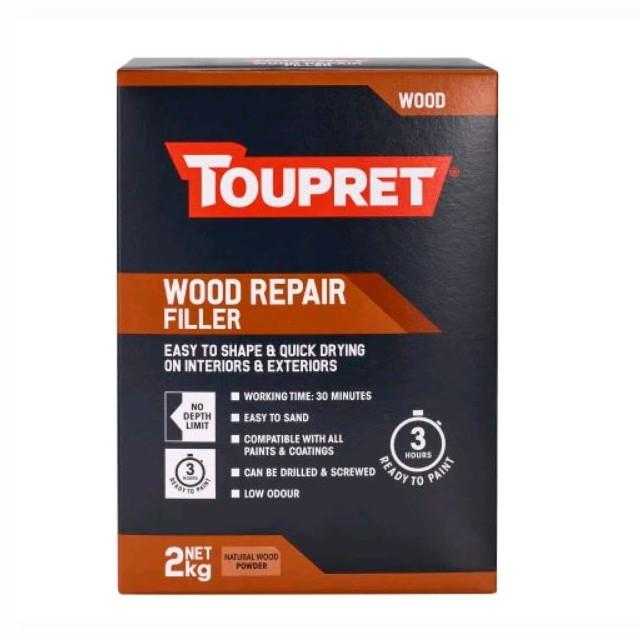 Toupret TTREPBO02GB Wood Repair Filler; 2Kg