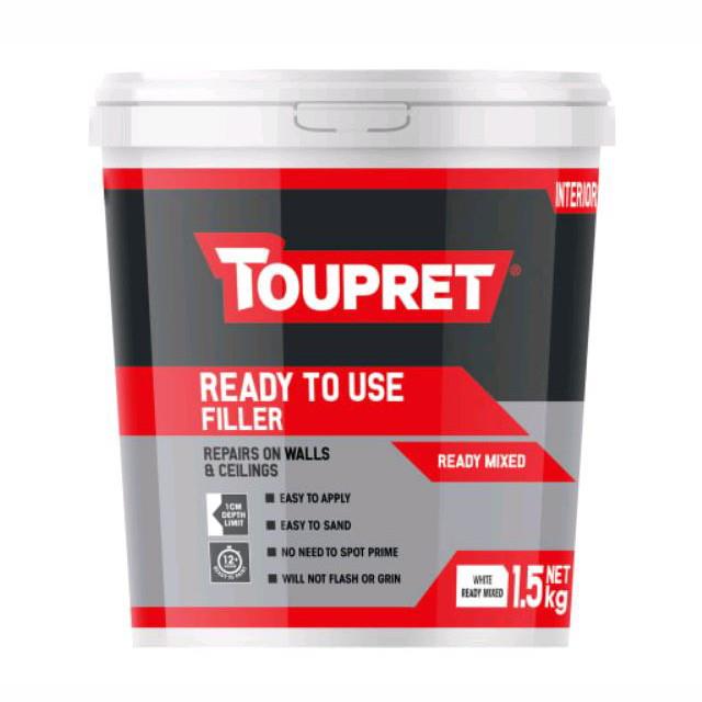 Toupret TTRP01.5GB Ready To Use Filler; Interior; 1.5Kg