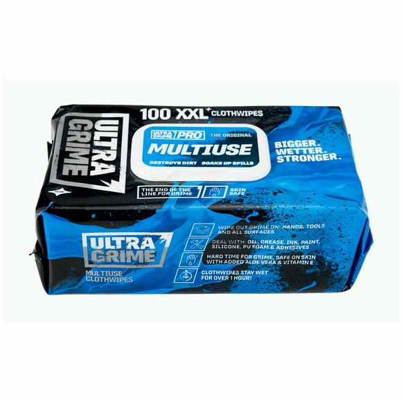 Ultragrime Pro Multiuse Industrial Wipes; Pack (100)