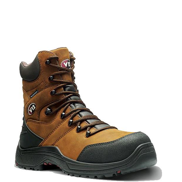 V12 V1255.01 Rocky Full Grain Zip Sided Waterproof Hiker Boot; Brown (BN); EN ISO 20345:2011 S3 HRO WR SRC; Size 09 (43)