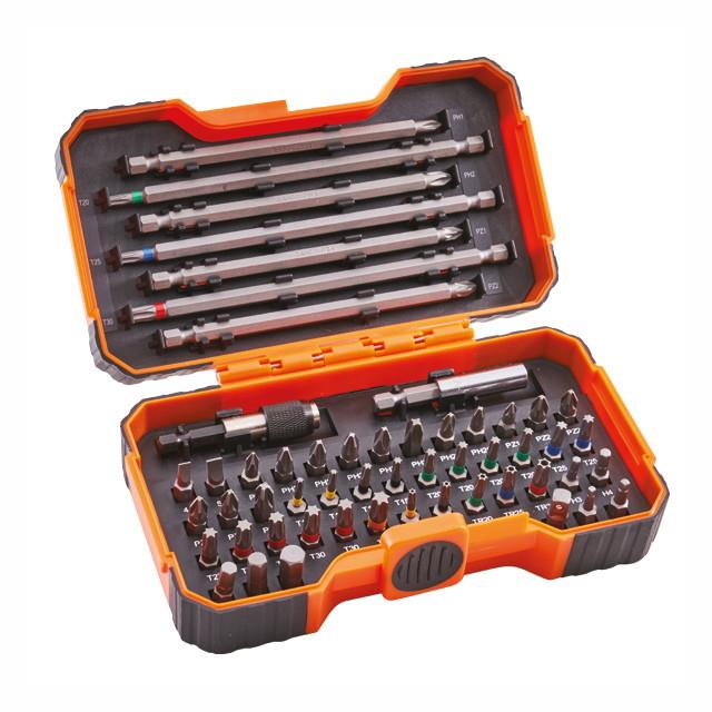 Bahco 59/S54BC Mixed Driver Bit Set; 54 Piece; Colour Coded