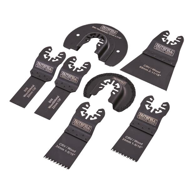 Faithfull FAIMFKIT7 Multi-Tool Blade Kit; 7 Piece