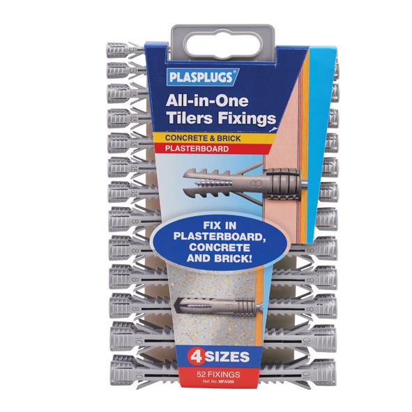 Plasplugs MFA 500 All-In-One Fixings Assorted; Pack (52)