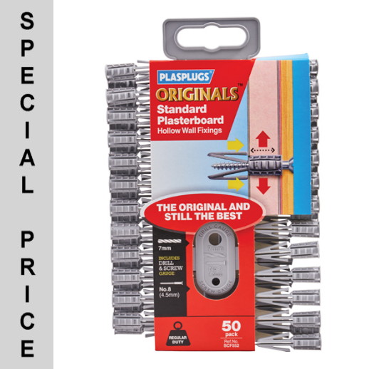 Plasplug SCF 552 ORIGINALS™ Plasterboard Fixings; Pack (50)