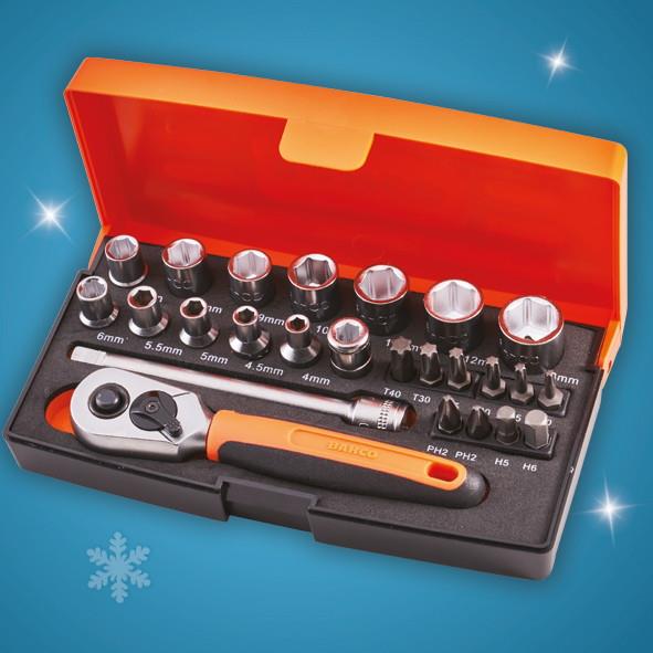 Bahco SL25 Socket Set; 1/4