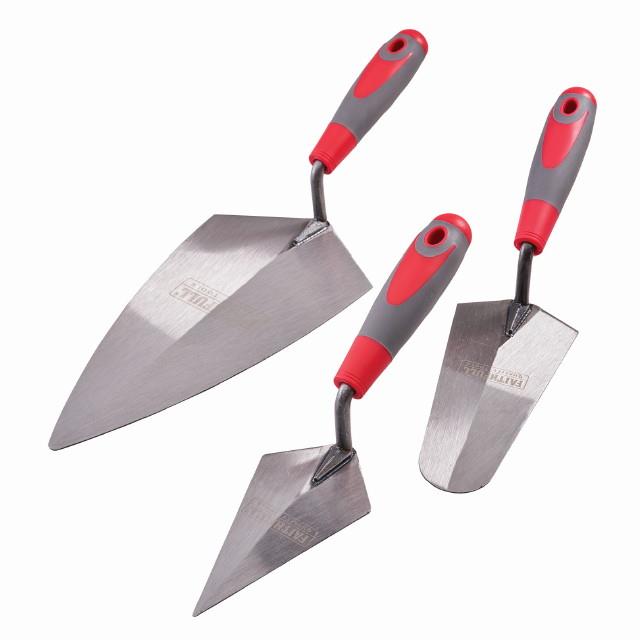 Faithfull SGTSET3 Soft Grip Trowel Set; 3 Piece